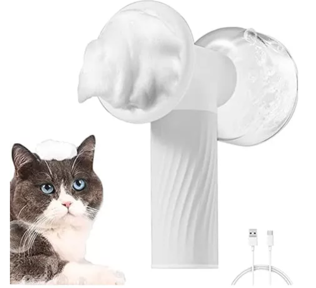 Cepillo de Baño de Espuma para Mascotas